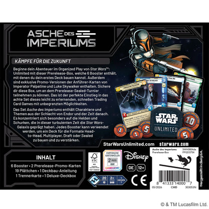 Preorder - Star Wars: Unlimited – Asche des Imperiums (Prerelease-Box)