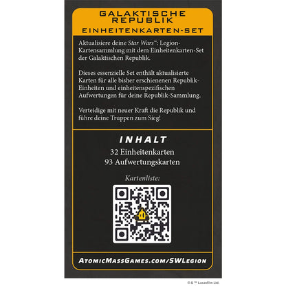 Star Wars: Legion – Galaktische Republik Einheitenkarten-Set