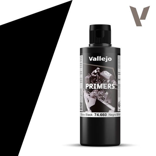 Vallejo Surface Primer Gloss Black 200ml