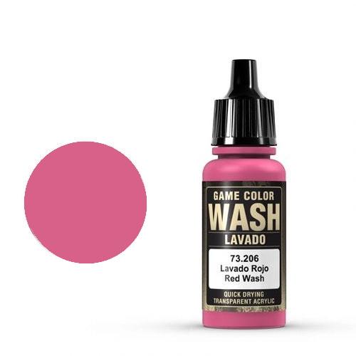 Out - Vallejo Game Color Ink: 206 Wash Red Shade, 17 ml