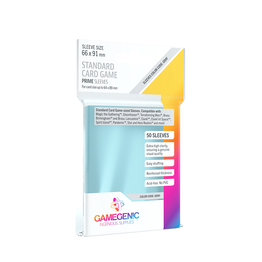 PRIME Standard Card Game Sleeves Clear