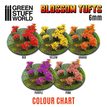 Blumenbüscheln - Selbstklebend - 6mm - ROSA